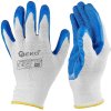 Ochranné polyesterové rukavice r. 8 /latexové biele a modré/ (12/240) G75047
