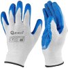Ochranné polyesterové rukavice r. 10 /latexové biele a modré/ (12/240) G75049