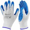 Ochranné polyesterové rukavice r. 11 /latexové biele a modré/ (12/240) G75050