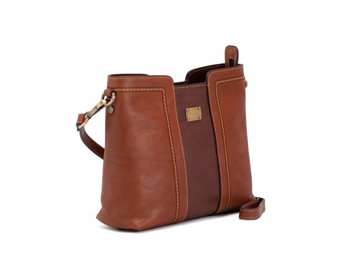 Luxusná kožená crossbody kabelka Gianni Conti 9433230 hnedá