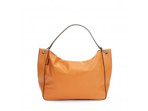 Luxusná kožená kabelka GIANNI CONTI  oranžová