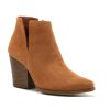 Dámske členkové čižmičky brúsená koža  camel NICOLE 2430