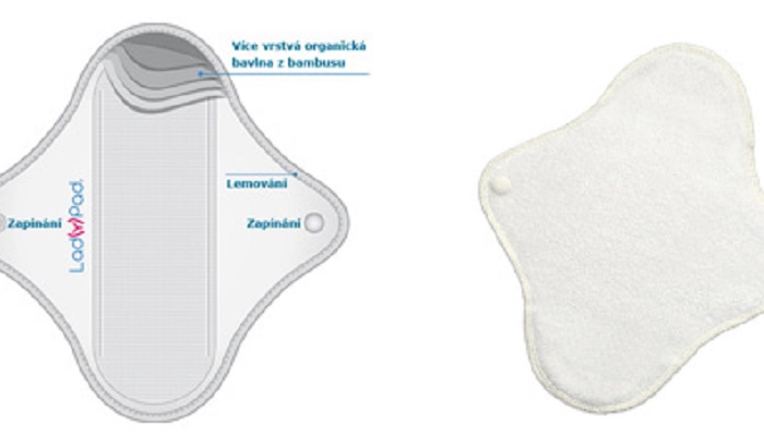 Moderné bambusové menštruačné vložky LadyPad