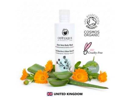 Odylique Aloe Vera Ultra jemný sprchový gél bez vône 1 b