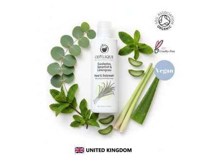 Odylique Citrónovo trávový sprchový gél 200 ml 1c