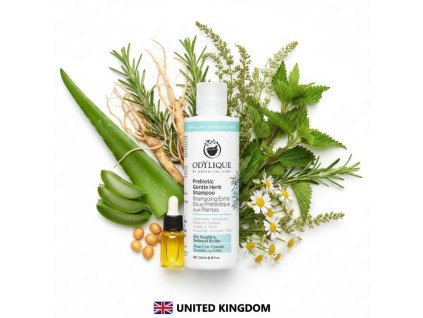Odylique Prebiotický jemný bylinkový šampón 200 ml (NOVINKA!) 6b