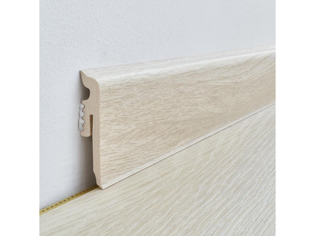 Lišta soklová PVC Arbiton VIGO 60 Dub Alba 180 60x15x2200 mm