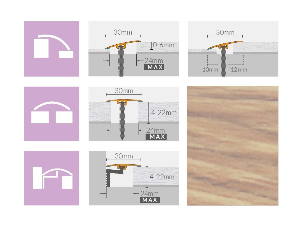 prechodova lista arbiton CS3 dub sandy