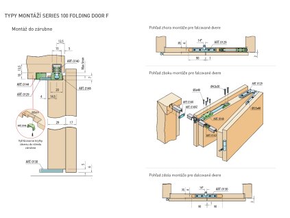SC - POSUVNÝ SYSTÉM 100 FOLDING DOOR F 40 KG