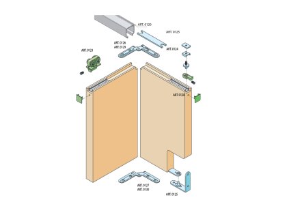SC - POSUVNÝ SYSTÉM 100 FOLDING DOOR 60 KG