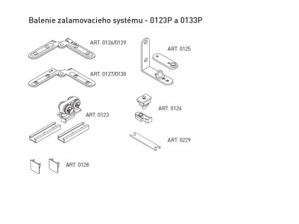 SC - Balenie pre zalamovacie dvere 40 mm bezfalcové