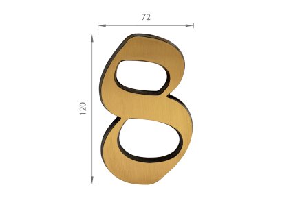 SS - DOMOVÁ ČÍSLICA  "8" -  120 mm