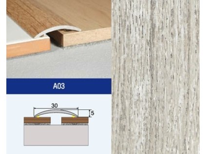 Podlahovy profil Effector A03 prechod nalepovaci 30 Dub Malaga