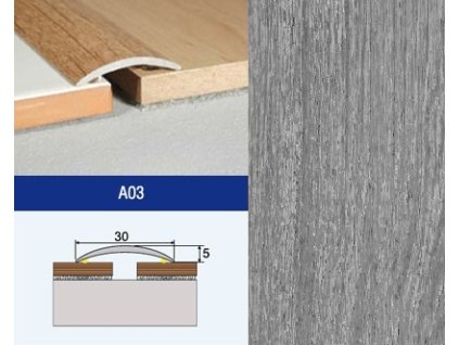 Podlahovy profil Effector A03 prechod nalepovaci 30 Dub Tabacco