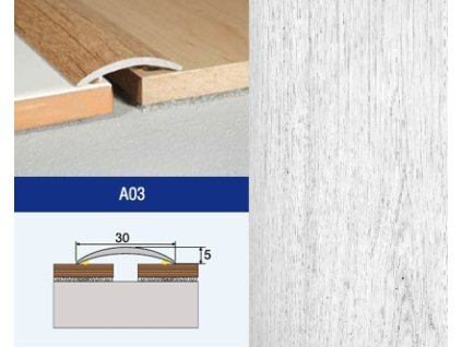 Podlahovy profil Effector A03 prechod nalepovaci 30 Dub Vanilla