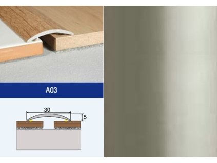 Profil AL Effector A03 prechod. nalep. 30 INOX 0,93 M
