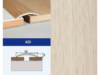 Podlahovy profil Effector A03 prechod nalepovaci 30 Dub Jasminovy