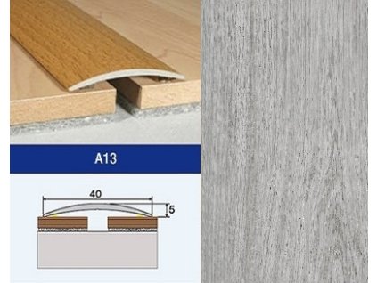 Podlahovy profil Effector A13 prechod nalepovaci 40 Dub Topaz