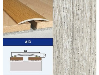 Podlahovy profil Effector A13 prechod nalepovaci 40 Dub Malaga
