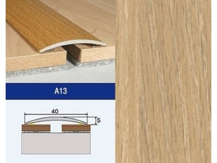 Podlahovy profil Effector A13 prechod nalepovaci 40 Dub Prirodny