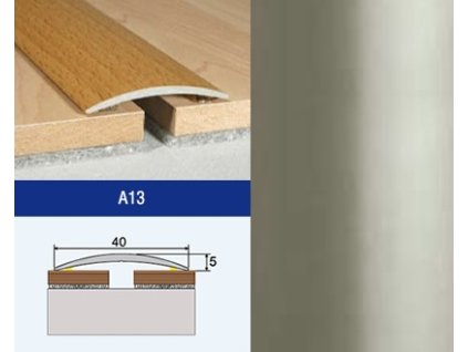 Profil AL Effector A13 prechod. nalep. 40 INOX 0,93 M