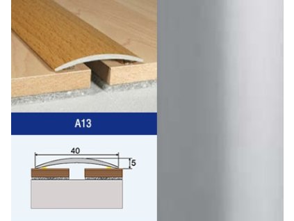 Profil AL Effector A13 prechod. nalep. 40 STRIEBRO 0,93 M