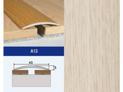 Podlahovy profil Effector A13 prechod nalepovaci 40 Dub Jasminovy