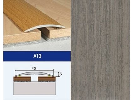 Podlahovy profil Effector A13 prechod nalepovaci 40 Dub Verden