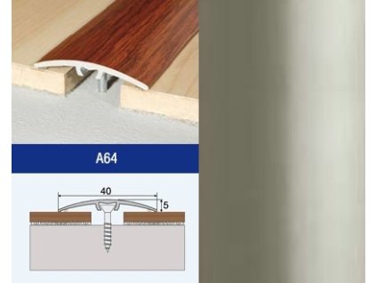Podlahovy profil Effector A64 prechod nalepovaci 40 Dub Inox