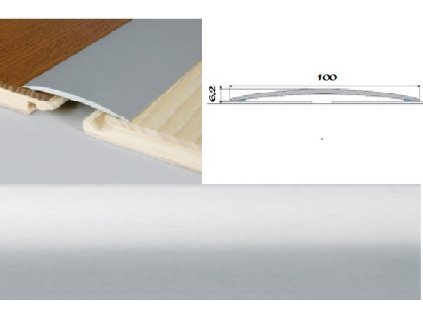 Profil AL Effector A72 prechod. nal. 100 STRIEBRO 2m