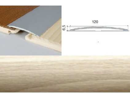 Profil AL Effector A73 prechod. nalep. 120 DUB MOCCA 1m