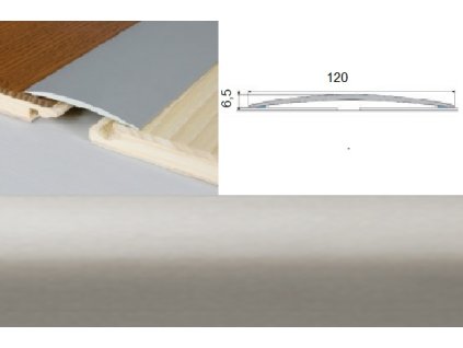 Profil AL Effector A73 prechod. nalep. 120 INOX 1m