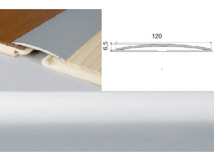 Profil AL Effector A73 prechod. nalep. 120 STRIEBRO 2m