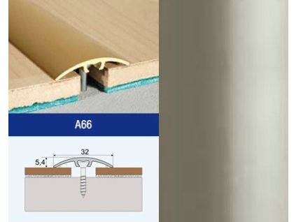 Podlahovy profil Effector A66 prechod nalepovaci 30 Inox