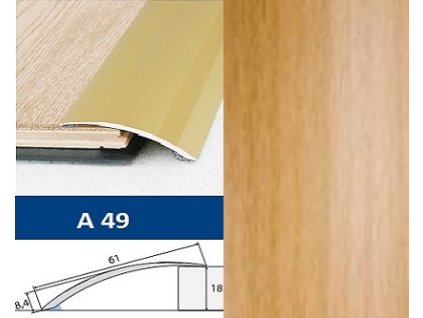 Profil AL Effector A49 nábeh. nalep. BUK 1m