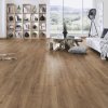 laminatova podlaha kronooriginal atlantic 8 dub hillside v obyvacke s kniznicou 17586
