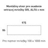 SRL - ALFA vetracia mriežka 100 x 1000 mm