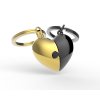 MTM - KĽÚČENKA - Dvojsrdce zlato-čierne
