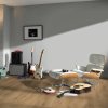laminatova podlaha parador basic 400 dub 1593813 v interieri s gitarami