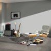 kompozitna podlaha parador modular one granit 1743536 v interieri s gitarami
