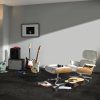 kompozitna podlaha parador modular one granit 174353 v interieri s gitarami