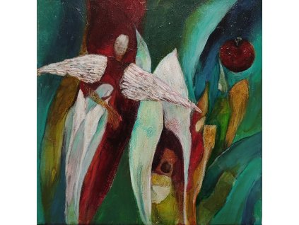 obrazy original umenie 22024 SEN O RAJI 30x30 akryl plátno