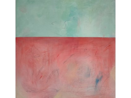 obrazy original umenie 22012 PLÁŽA 40X40 akryl kombinovaná technika platno