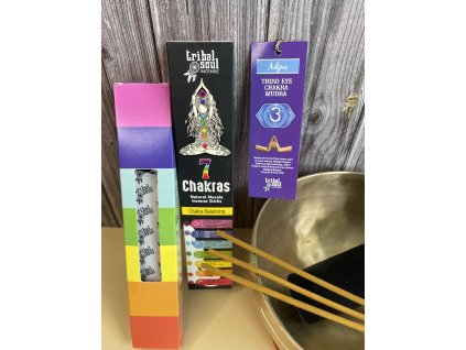 Vonné Tyčinky Tribal Soul - 7 čakier s kartou na posolstvá
