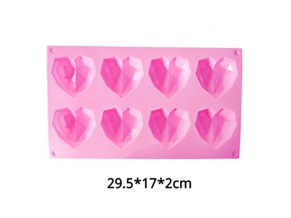 3D Diamond Love Heart Shape Silicone Molds for pastry Baking Sponge Chiffon chocolate Mousse Dessert Cake.jpg 640x640