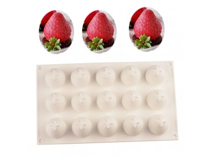 15 Cavity Strawberry Silicone Cake Baking Mold for Mousse Dessert Chocolate Ice cream Jello Pudding Bakeware.jpg Q90.jpg