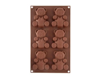 Orion forma silikon medvídci 6 hnědá