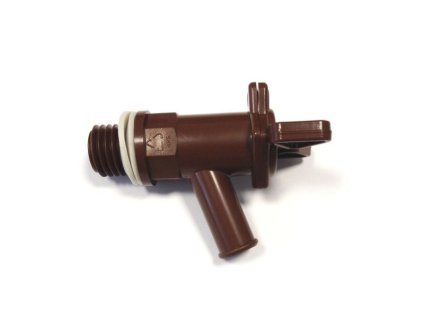 Plastový ventil s 3/4" jemným závitem k sudům imitace dřeva 120L-350L