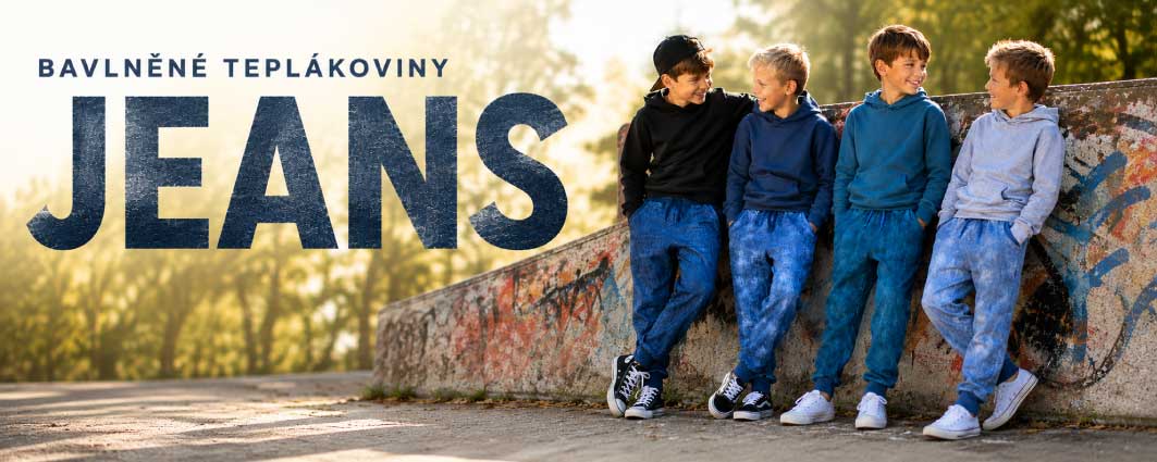 Jeans teplákoviny