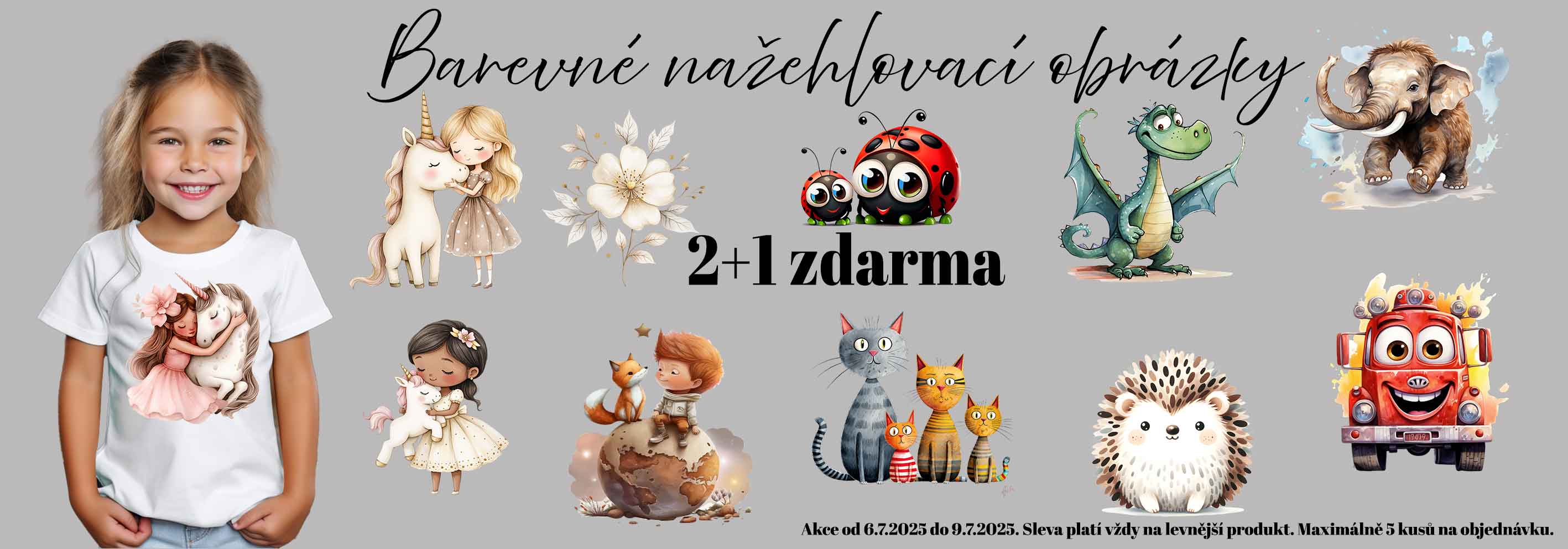 Barevné nažehlovací obrázky 2+1 zdarma